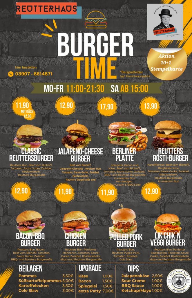 Burger im Reutterhaus in Gardelegen